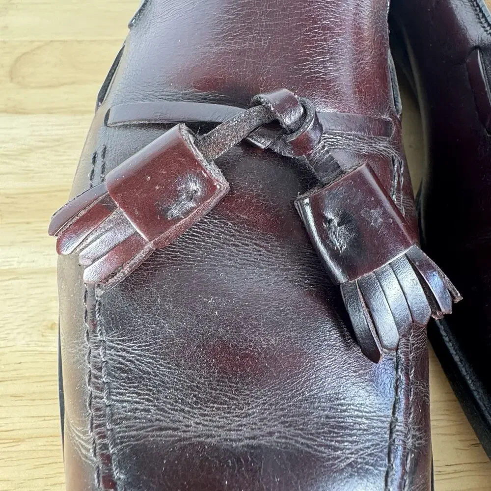 Allen Edmonds Cavanaugh Mens Tassel Loafers 11 EEE Burgundy 76518, Timeless